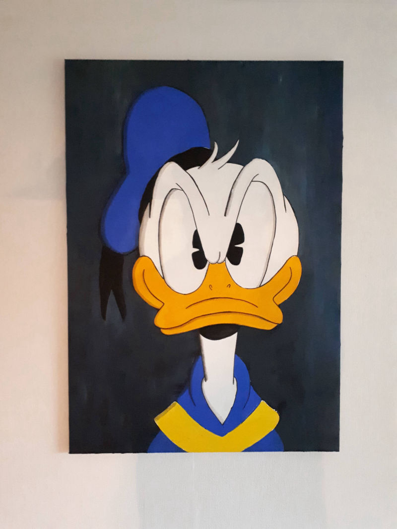 Donald Gemälde Acryl auf Leinwand